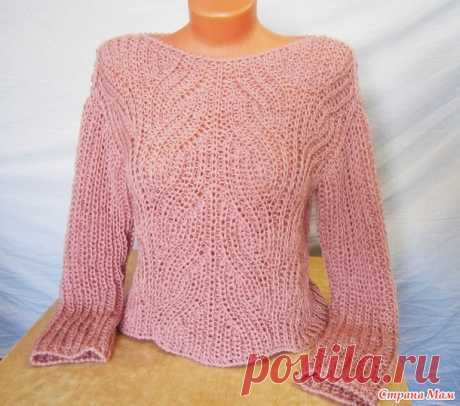 . Вязаный свитер цвета пыльной розы - Вязание - Страна Мам