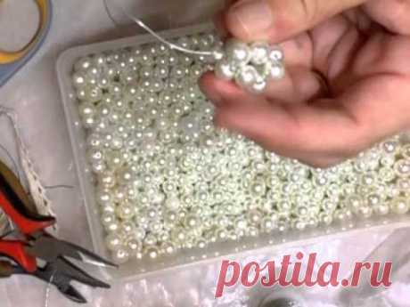 How to make a pearl beaded bead Tutorial - jennings644