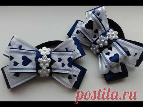 Бантики в школу Мастер Класс Канзаши/ Bows in school a MC Kanzashi