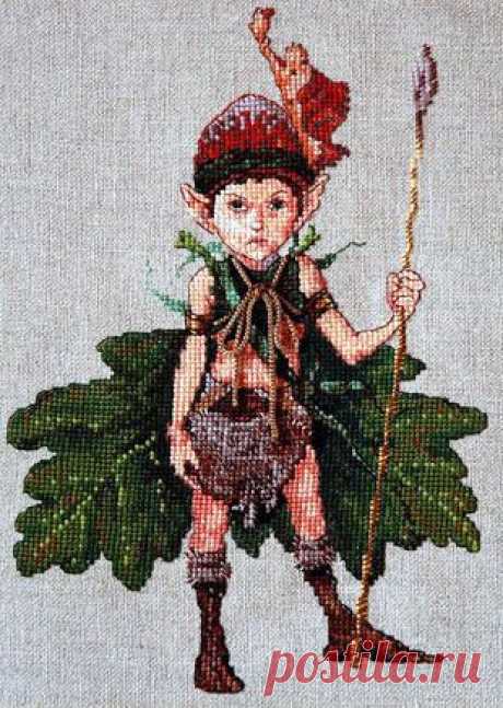 Вышивка &quot;Lutin des Chenes&quot; | Скачать схему бесплатно на сайте Stitchart.net