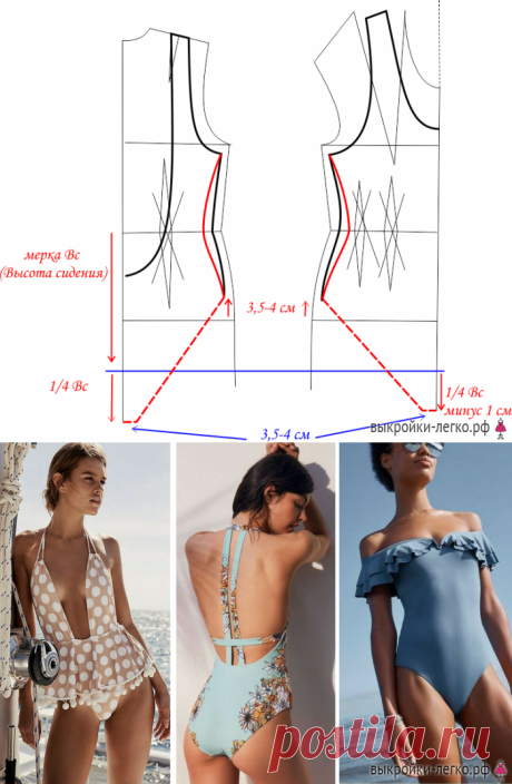 [Шитье] Слитный купальник - мейлот своими руками. Мастер-класс