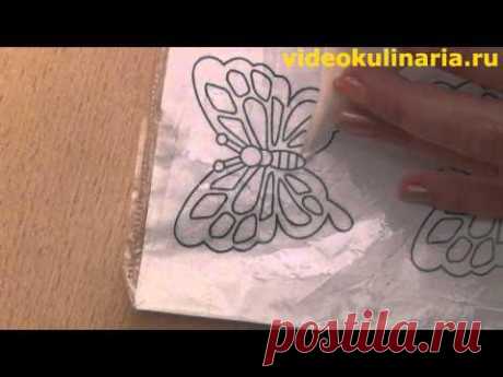 Рецепт- Бабочки из айсинга от videokulinaria.ru - YouTube