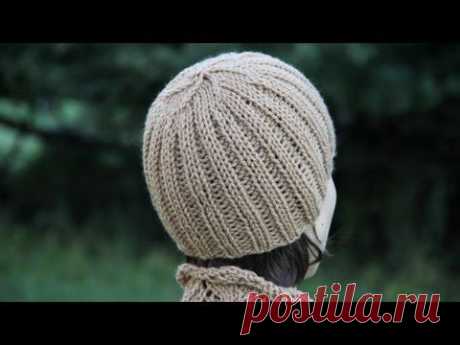 How to knit a ribbed hat. Video tutorial with detailed instruction.