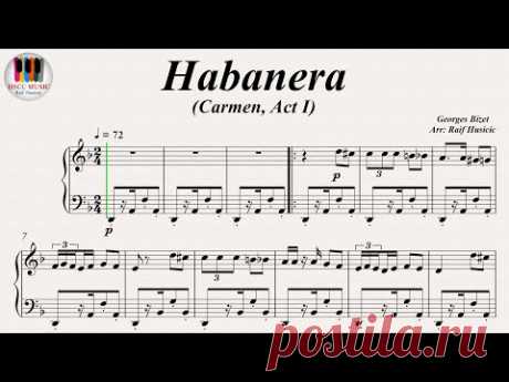 Habanera, Carmen, Act I (L'amour est un oiseau rebelle) - Georges Bizet, Piano