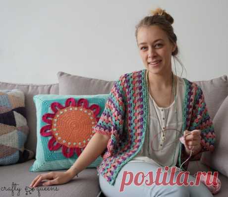 Crochet Rabbithole Cardigan – Free Pattern! | Crafty Queens