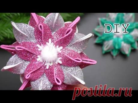 Gorgeous toy for Christmas tree decorations from Foam EVA! - YouTube