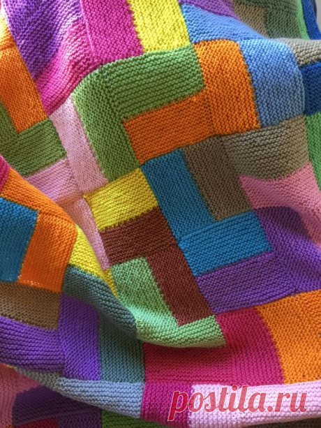 Пледы и вязаные одеяла из отдельных фрагментов - спицами. Идеи для воплощения. | Юлия Жданова | Яндекс Дзен