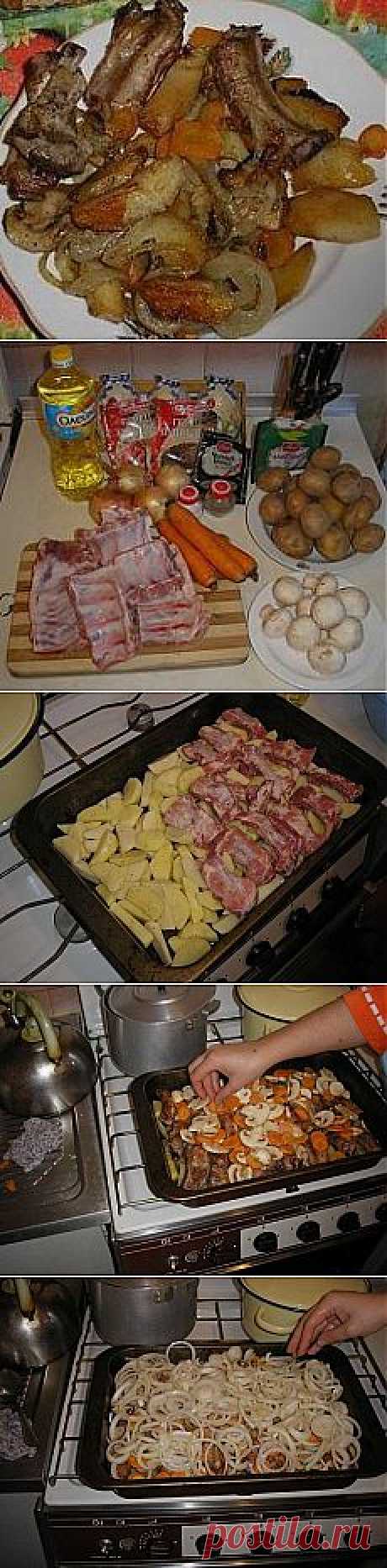 РЕЦЕПТЫ | Мясо с картошкой в духовке