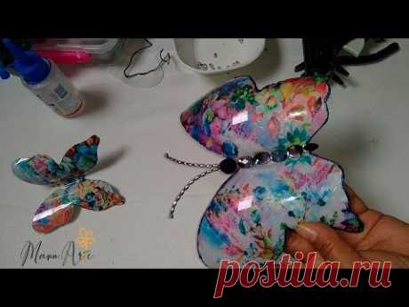 MARIPOSA CON BOTELLA PLASTICA PET