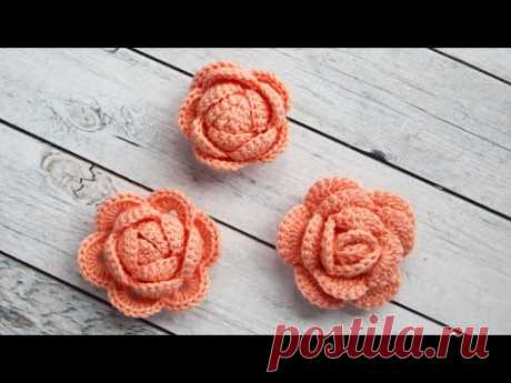 Роза крючком | How To Crochet a Rose