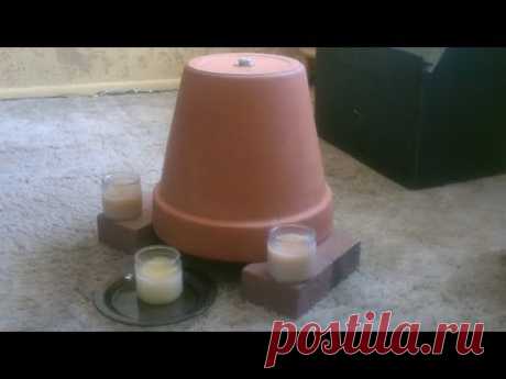 Candle Powered Air Heater - DIY Radiant Space Heater - flower pot heater - Easy DIY