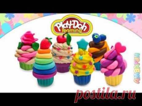 Play Doh Cupcakes. Modelling Creative Ice Cream Cupcake. Play Doh Videos. Art for KIds Video