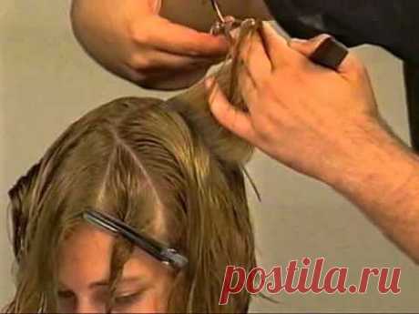 Как стричь градуированое каре. How to cut bob - YouTube