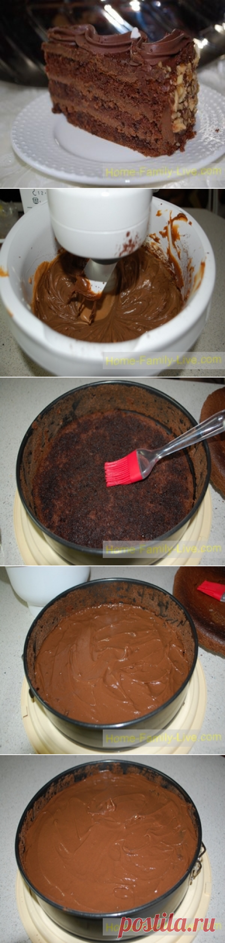 Торт шоколадный -пошаговый фоторецепт - десертКулинарные рецепты