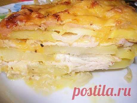 Картофельная запеканка с курицей и сыром (по-французски) | Самые вкусные кулинарные рецепты