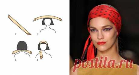 Завязываем платок на голове — красиво, стильно, современно
