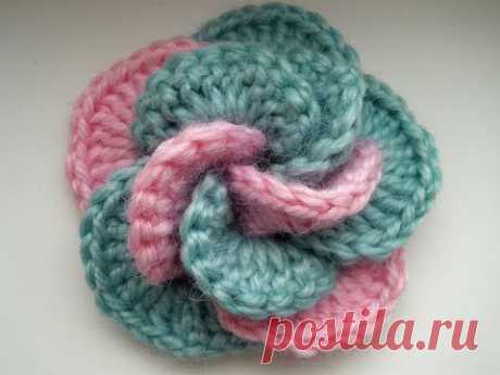 Crochet flower. Tutorial.