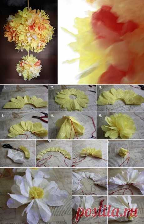 Flowers: Coffee Filter Daisies and Dahlias