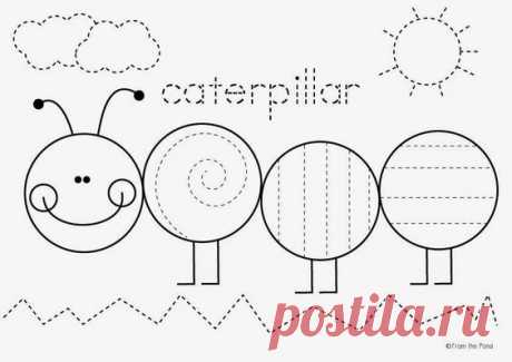 (690) Caterpillar Tracing Worksheet freebie | GRAFOMOTRICIDAD