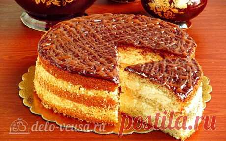 Бисквитный торт «Сладкий сон» с кремом из манки пошаговый рецепт с фото