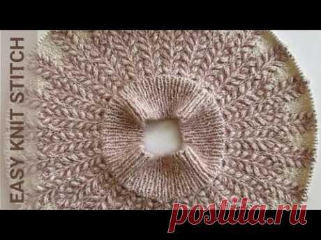 🌾 Вязание Колосков: Мягкий Дуэт Белого и Кораллового 🌸 | Knitting Elegance: Soft Duet