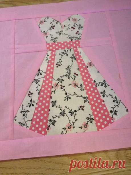 Quilt block 1 - my vintage dresses quilt | Quilted Items