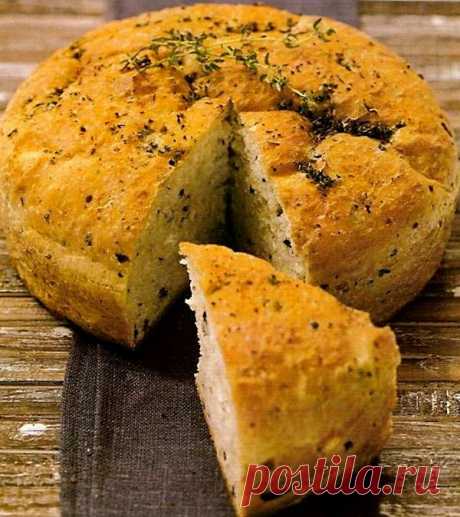 Печём Греческий хлеб с сыром фета и оливками.