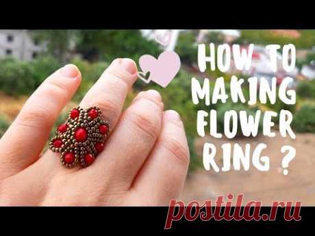 How to making flower ring? || #DIY || Çiçek Yüzük Yapımı