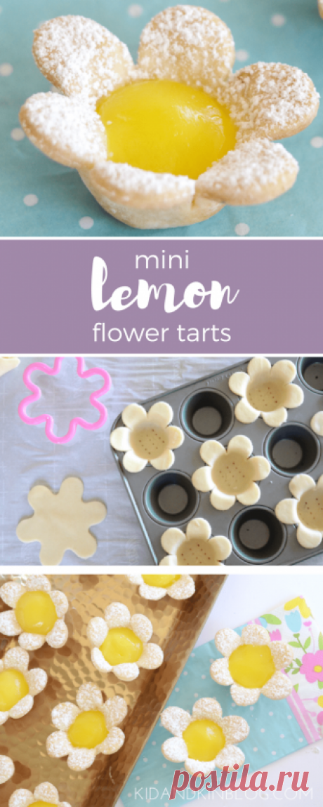 Mini Lemon Flower Tarts - Kid + Kin