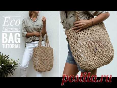 DIY Macrame Eco Bag/How To Make A Macrame Bag/Step By Step/Torba ze sznurka/Torba Z Makramy