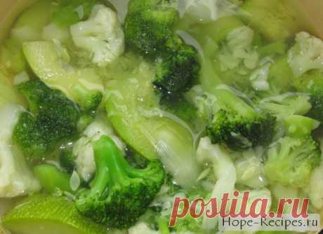 Нежный суп пюре из цветной капусты, брокколи и кабачков © Кулинарный блог #Рецепты Надежды