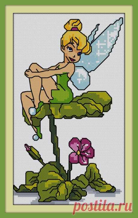 Flower Fairy Cartoon Cross Stitch Pattern Download Cross | Etsy