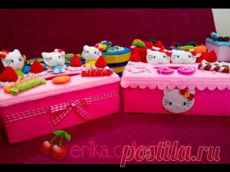 Membuat Hiasan Toples Flanel [boneka hello kitty]-Erika Flanel Craft