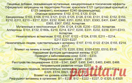 Пищевые «Е» добавки в продуктах питания. Сомнительная польза и вред, от каких лучше отказаться | Bereg1nya | Яндекс Дзен