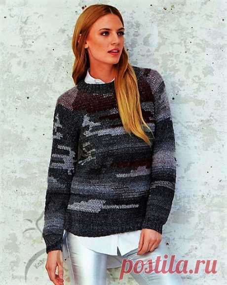 Пуловер в технике интарсия спицами – 6 схем с описанием - Пошивчик одежды