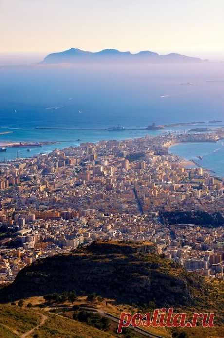 View of Trapani from Erice, Sicily, Italy  |  Pinterest • Всемирный каталог идей