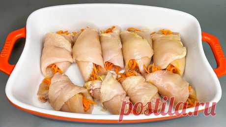 Куриные рулетики с морковью по-корейски: съедаются моментально | Вкусная Жизнь | Яндекс Дзен
