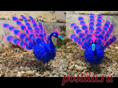 113) Ide kreatif - Cara membuat merak dari stoking || how to make nylon flower (peacock)