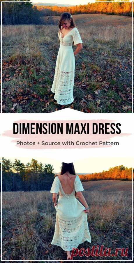 Dimension – Crochet Maxi Dress - Crochet Pattern - Share a Pattern #crochet #pattern #shareapattern #crocheting #cochetpattern #yarn #diy #craft #handmade #freecrochetpattern #Dress
