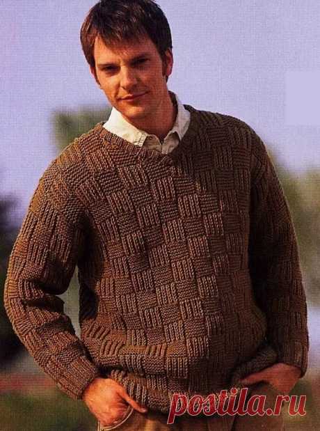 Вяжем спицами: 10 мужских пуловеров с описаниями и схемами | Рукоделие с Татьяной Н | Яндекс Дзен