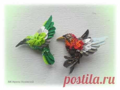Шьем птичку-брошь из фетра и украшаем ее пайетками и бисером - Ярмарка Мастеров - ручная работа, handmade