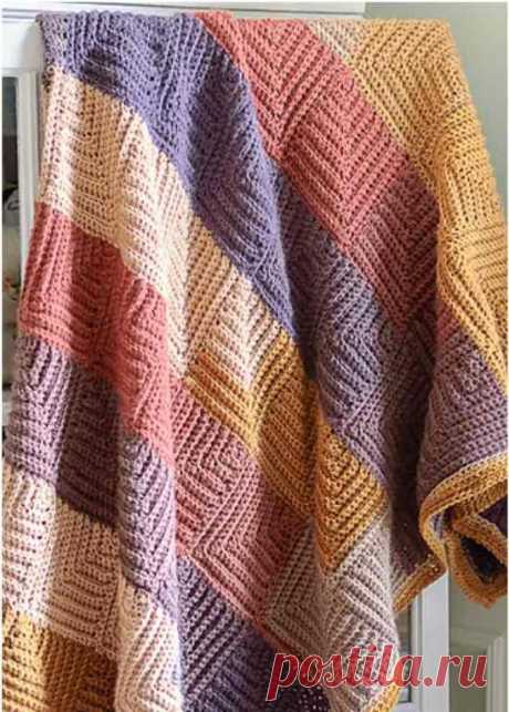 Mitered Square Crochet Afghan Pattern - Crochet Easy Patterns