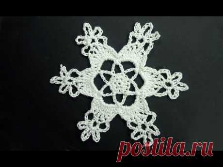 Снежинка крючком Crochet snowflake