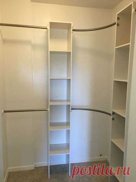 corner closet diy, closet, diy, organizing, shelving ideas, storage ideas