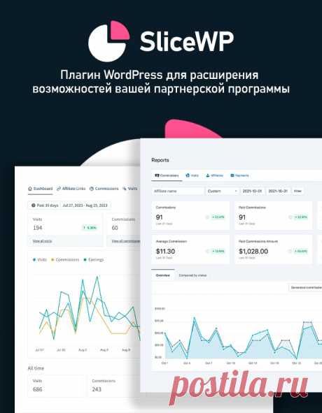 SliceWP 1.1.7 | Плагин партнерской программы на Русском языке | КодХэб