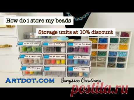 Artdot.com #artdot How I store my seed beads|| Diamond Art storage || Artdot review