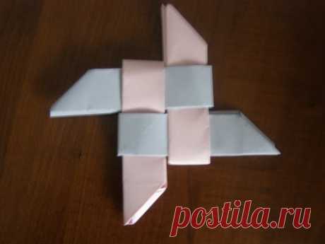 Как сделать сюрикен,звезду?Оригами