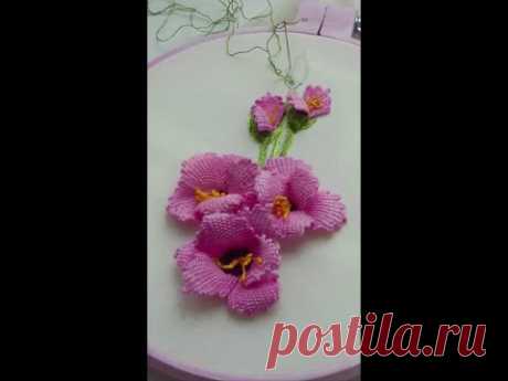 gladiolus flower malina gm tutorial embroidery #shorts
