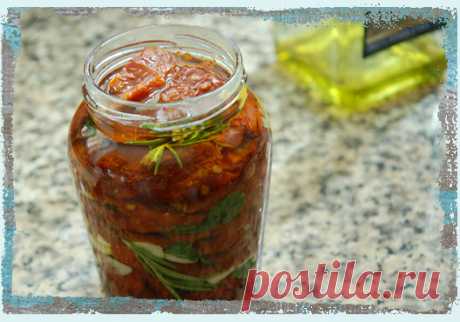 Сушеные помидоры в оливковом масле с чесноком | Рецепты средиземноморской кухни