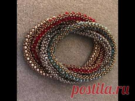 (251) Interlace Bangle - A Bronzepony Beaded Jewelry Design - YouTube